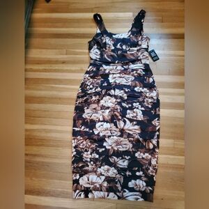 NWT Express floral ruched dress